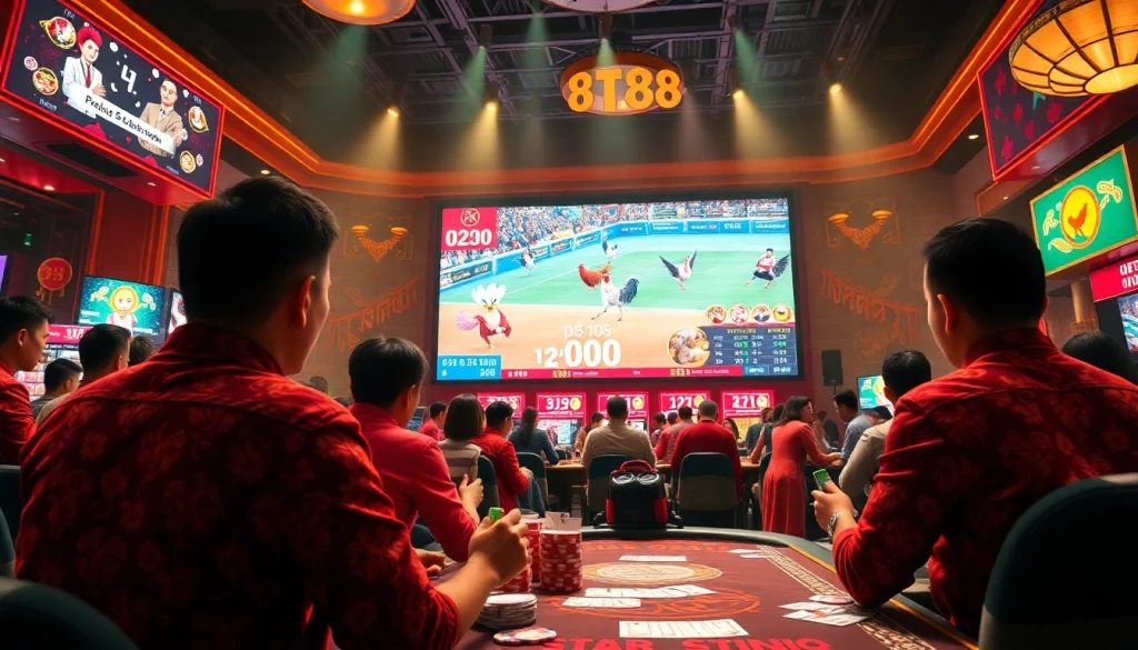 Experience the excitement of bj88 đá gà online, showcasing live betting action from the top cockfighting events.